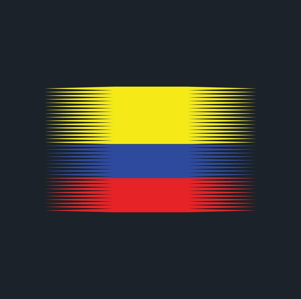 cepillo de bandera de colombia. bandera nacional vector