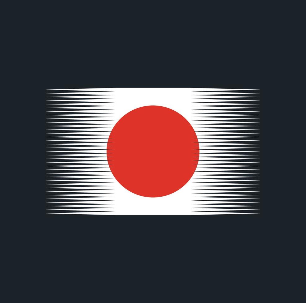 cepillo de bandera de japón. bandera nacional vector