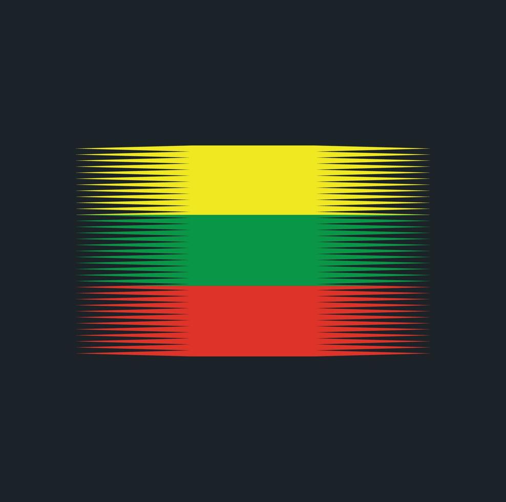 Lithuania Flag Brush. National Flag vector