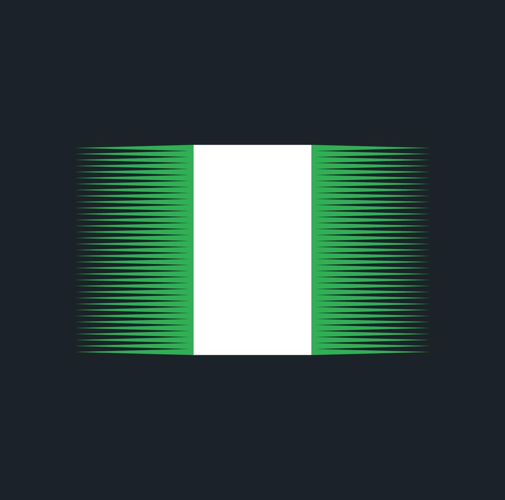 pincel de bandera de nigeria. bandera nacional vector