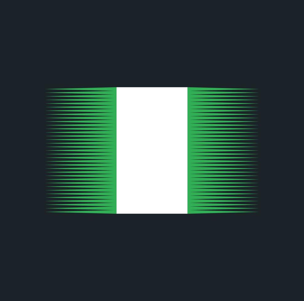 Nigeria Flag Brush. National Flag vector