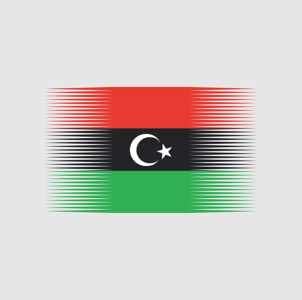 Libya Flag Brush. National Flag vector