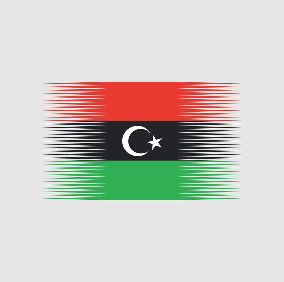 cepillo de bandera de libia. bandera nacional vector