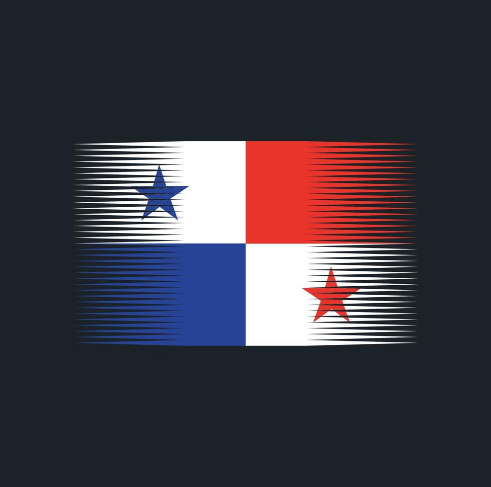 Panama Flag Brush. National Flag vector