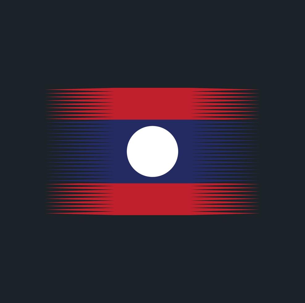 Laos Flag Brush. National Flag vector