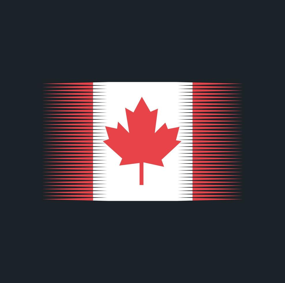 cepillo de la bandera de canadá. bandera nacional vector