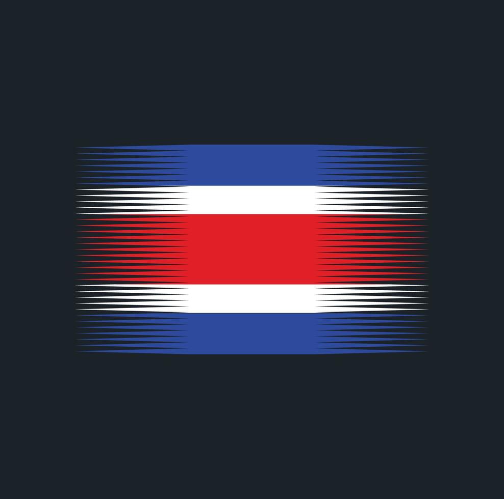 pincel de bandera de costa rica. bandera nacional vector