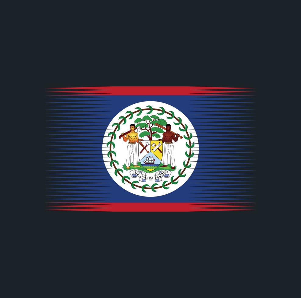 Belize Flag Brush. National Flag vector