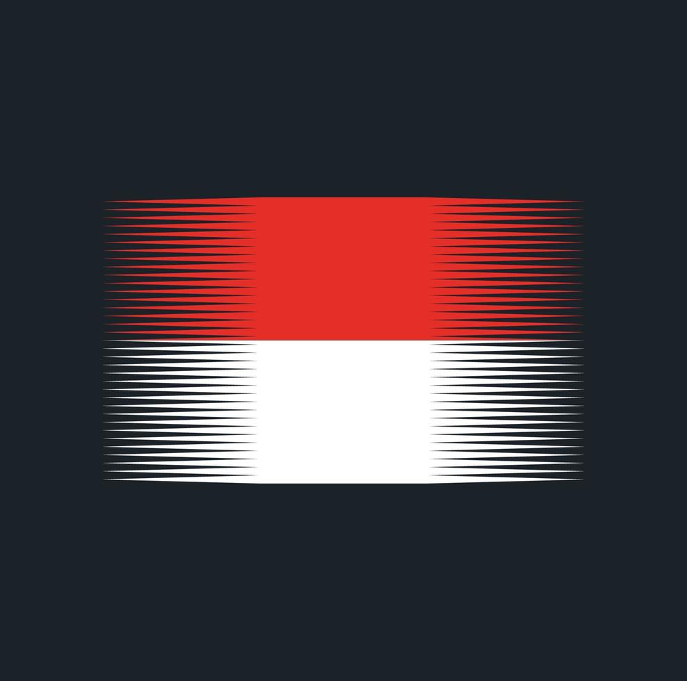 pincel de bandera de indonesia. bandera nacional vector