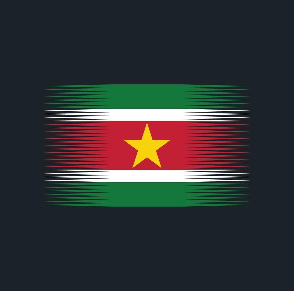 Suriname Flag Brush. National Flag vector