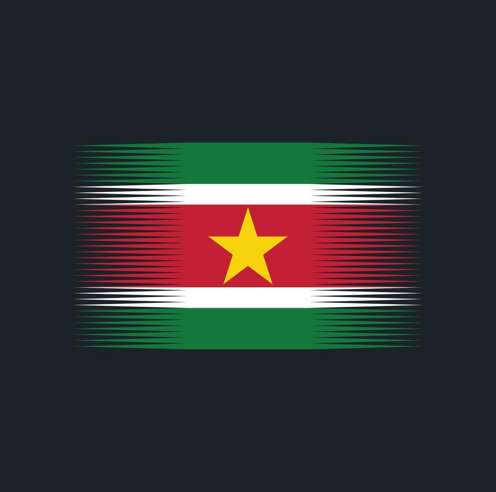 Suriname Flag Brush. National Flag vector