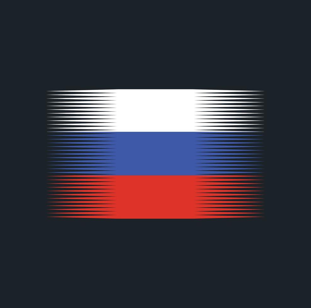 Russia Flag Brush. National Flag vector
