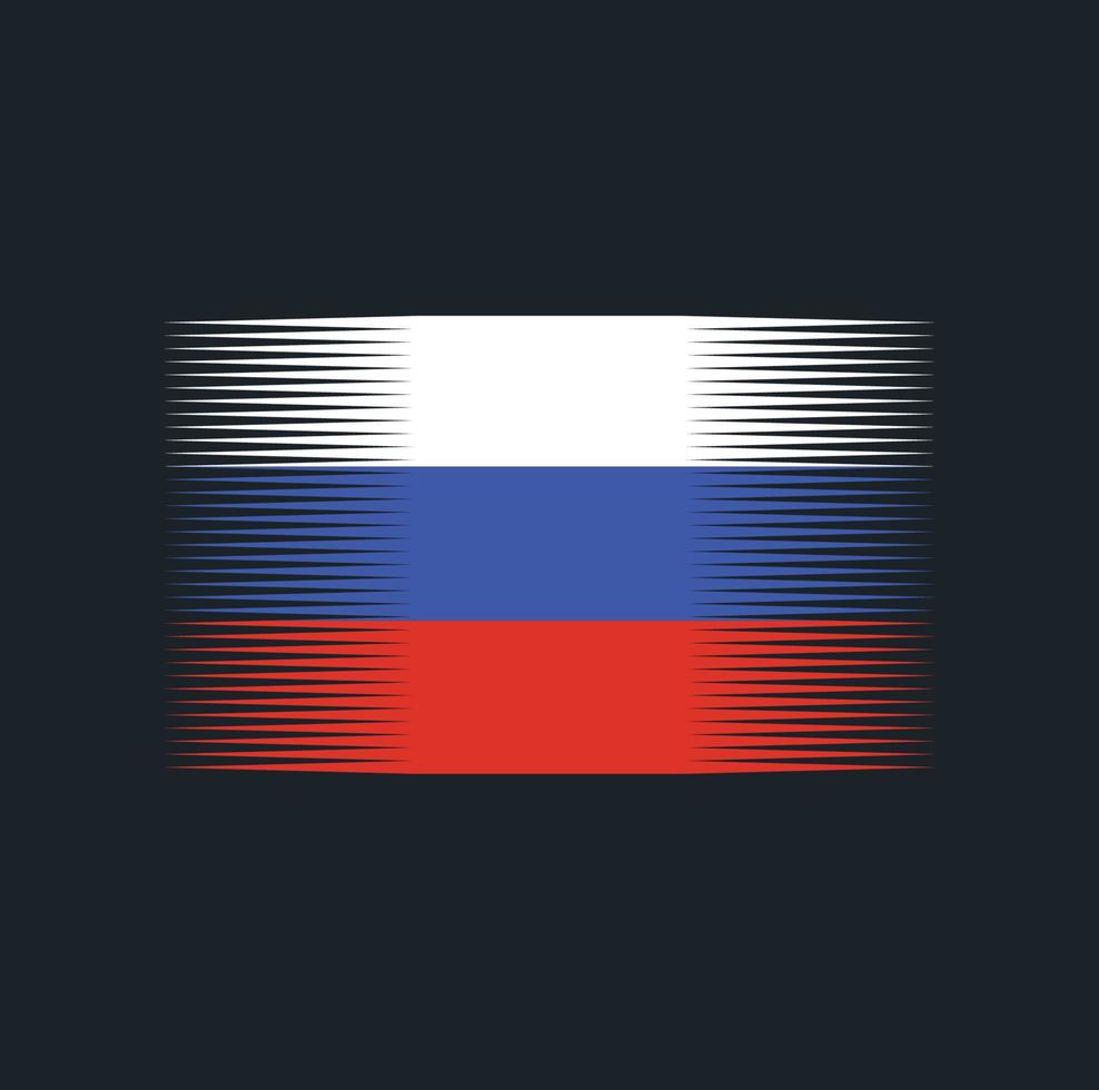 cepillo de bandera de rusia. bandera nacional vector