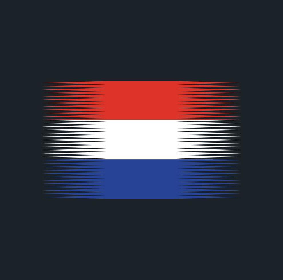 Netherlands Flag Brush. National Flag vector