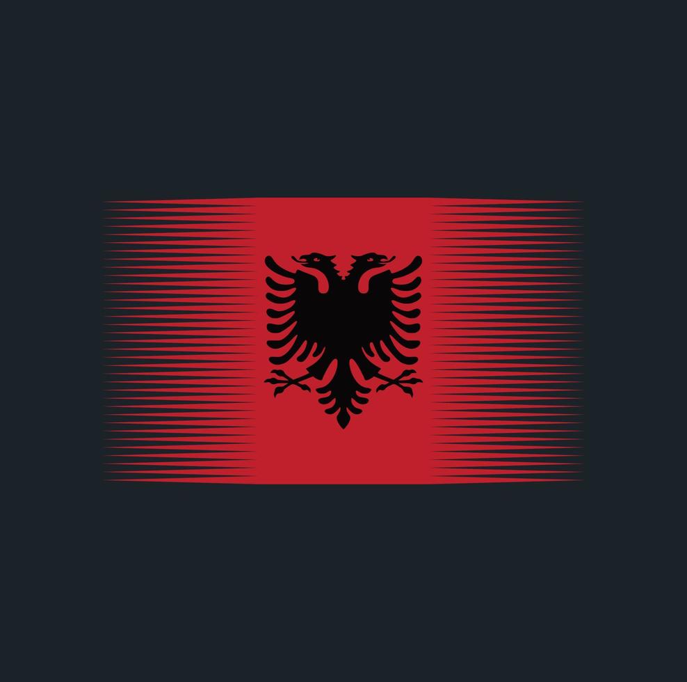 Albania Flag Brush. National Flag vector