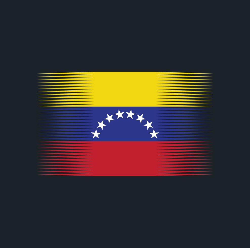 pincel de bandera de venezuela. bandera nacional vector