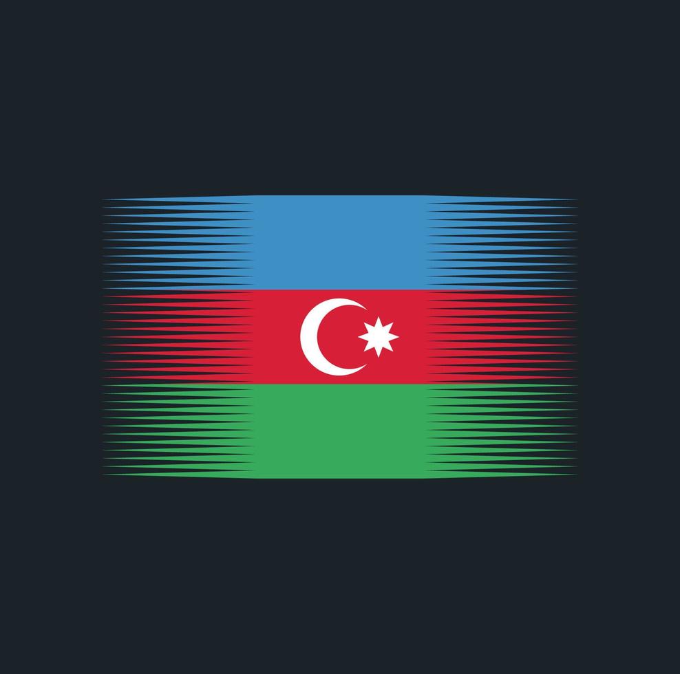 Azerbaijan Flag Brush. National Flag vector