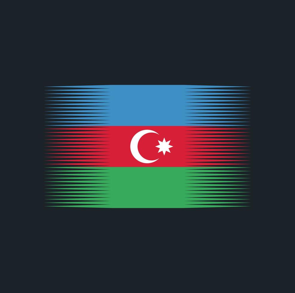 pincel de bandera de azerbaiyán. bandera nacional vector