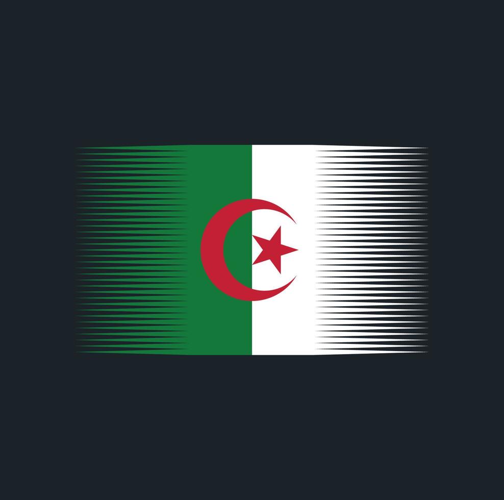 Algeria Flag Brush. National Flag vector