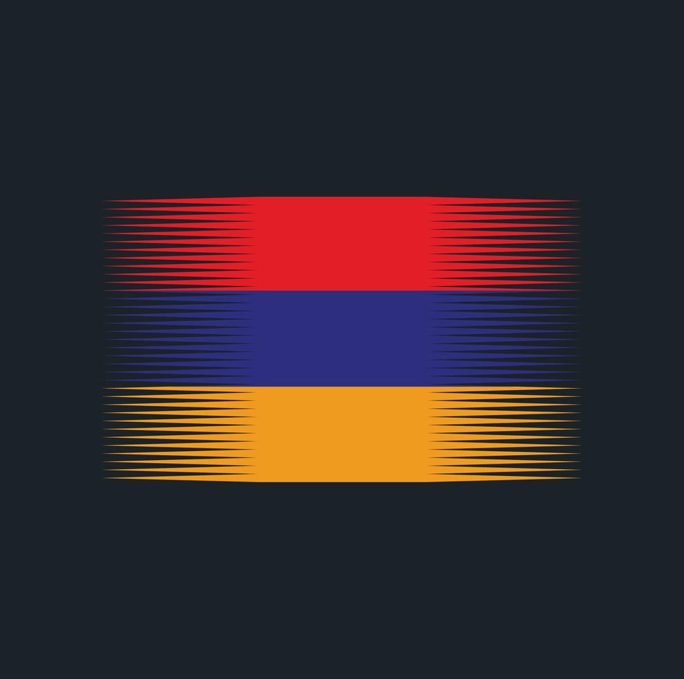 pincel de bandera de armenia. bandera nacional vector