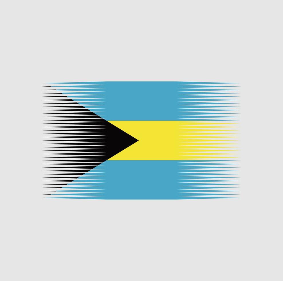 cepillo de bandera de bahamas. bandera nacional vector