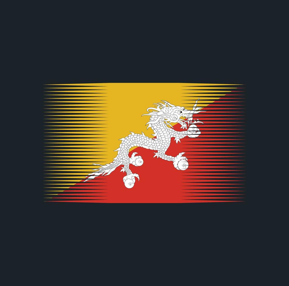 cepillo de bandera de Bután. bandera nacional vector