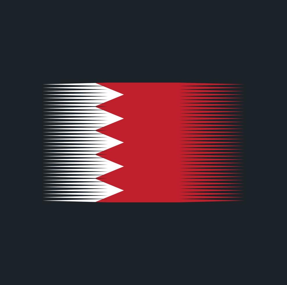 Bahrain Flag Brush. National Flag vector