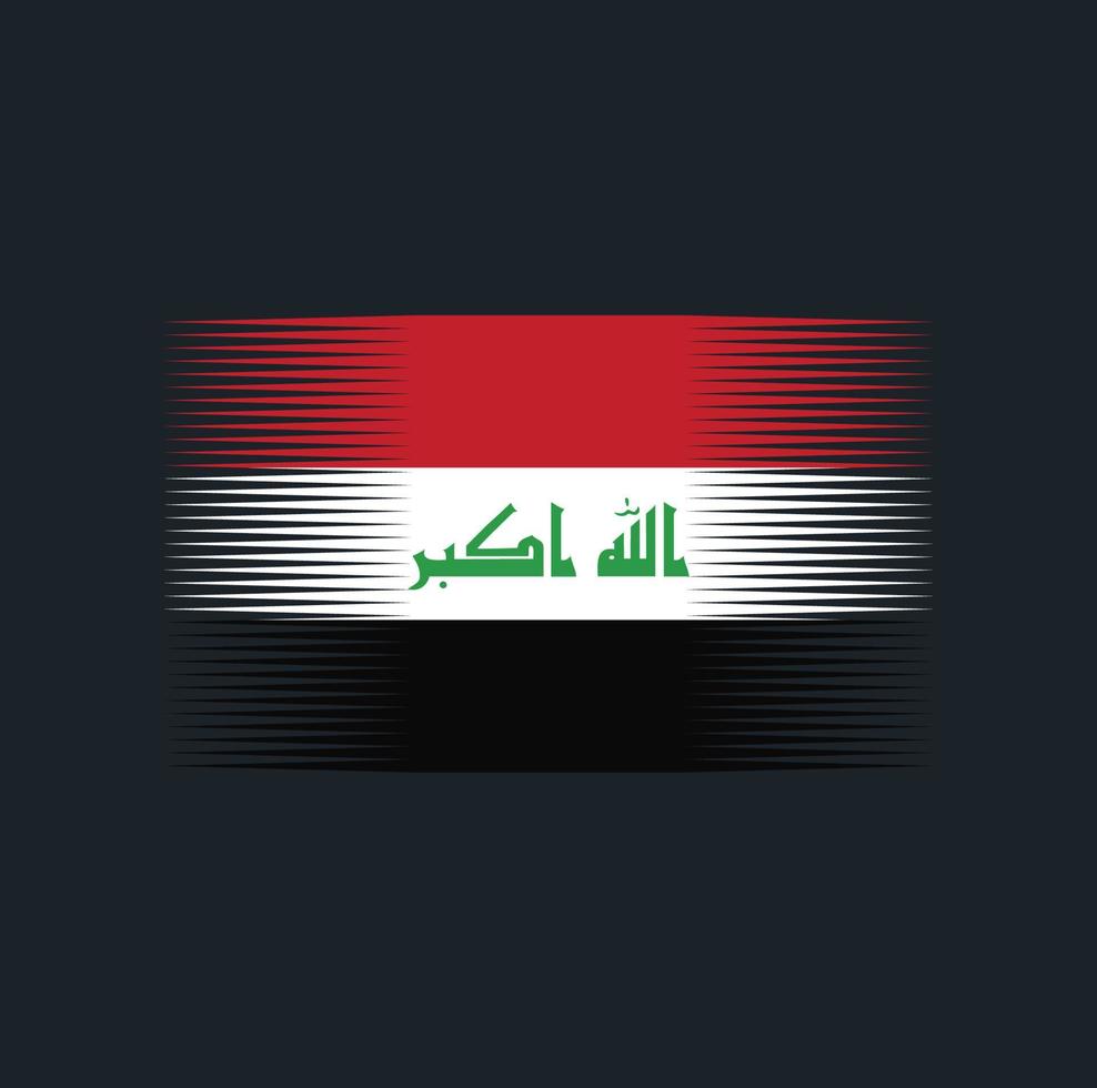 Iraq Flag Brush. National Flag vector