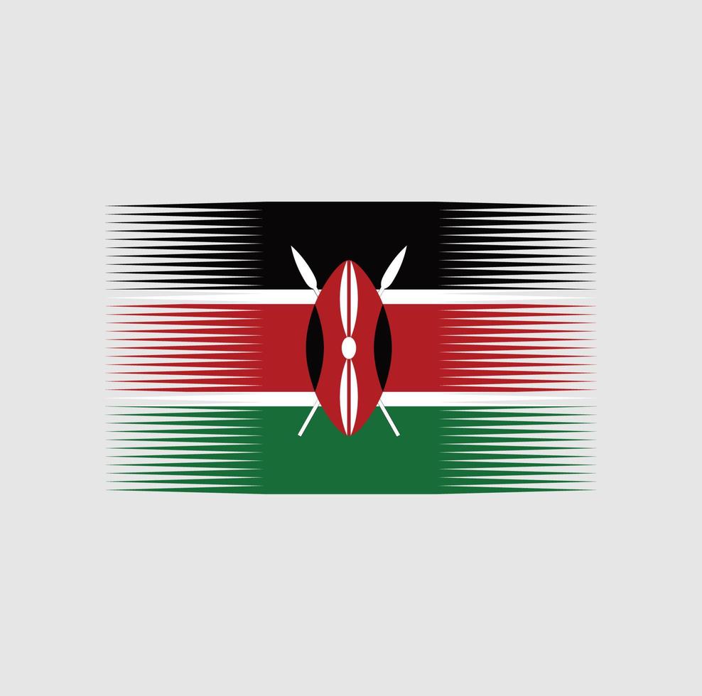 Kenya Flag Brush. National Flag vector