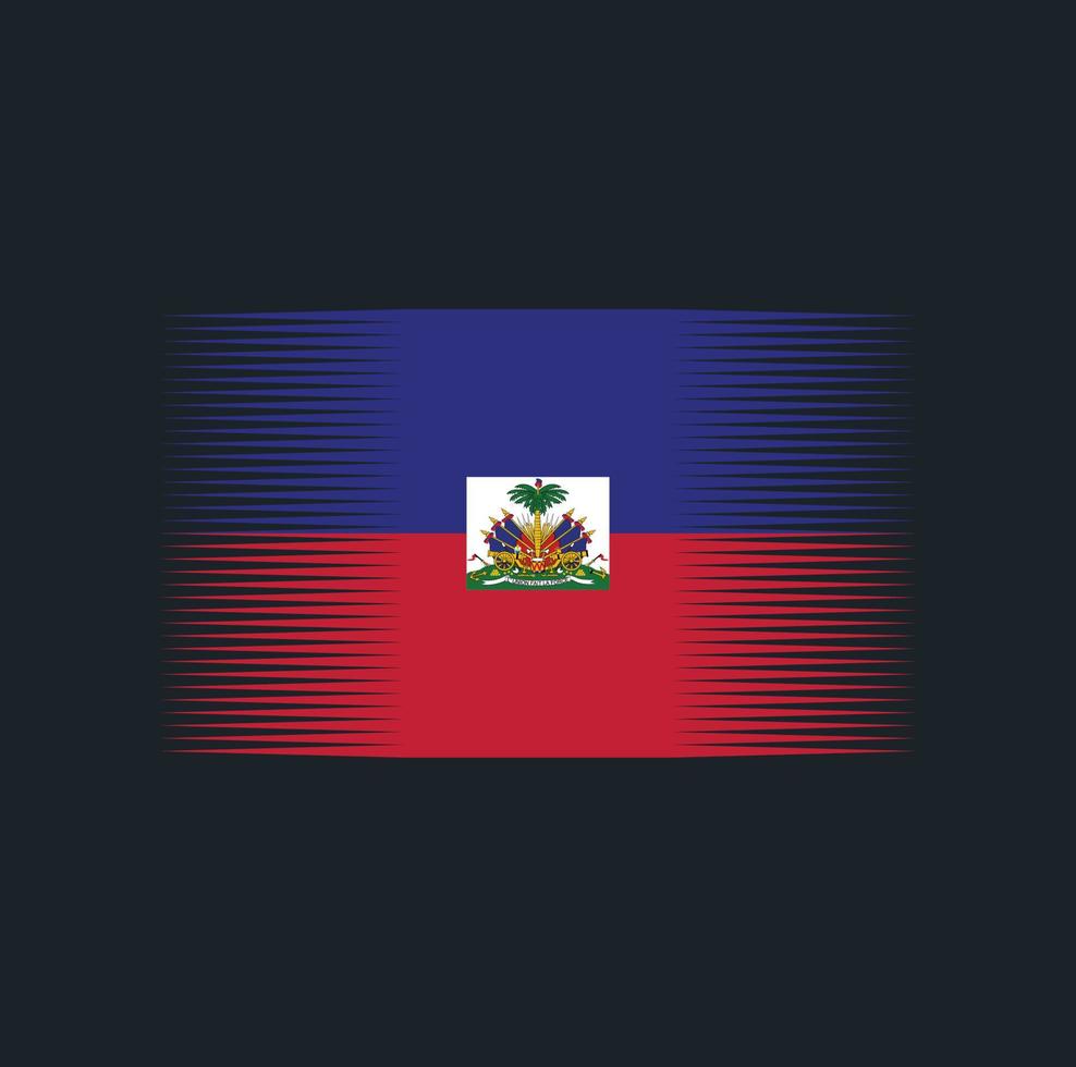 Haiti Flag Brush. National Flag vector