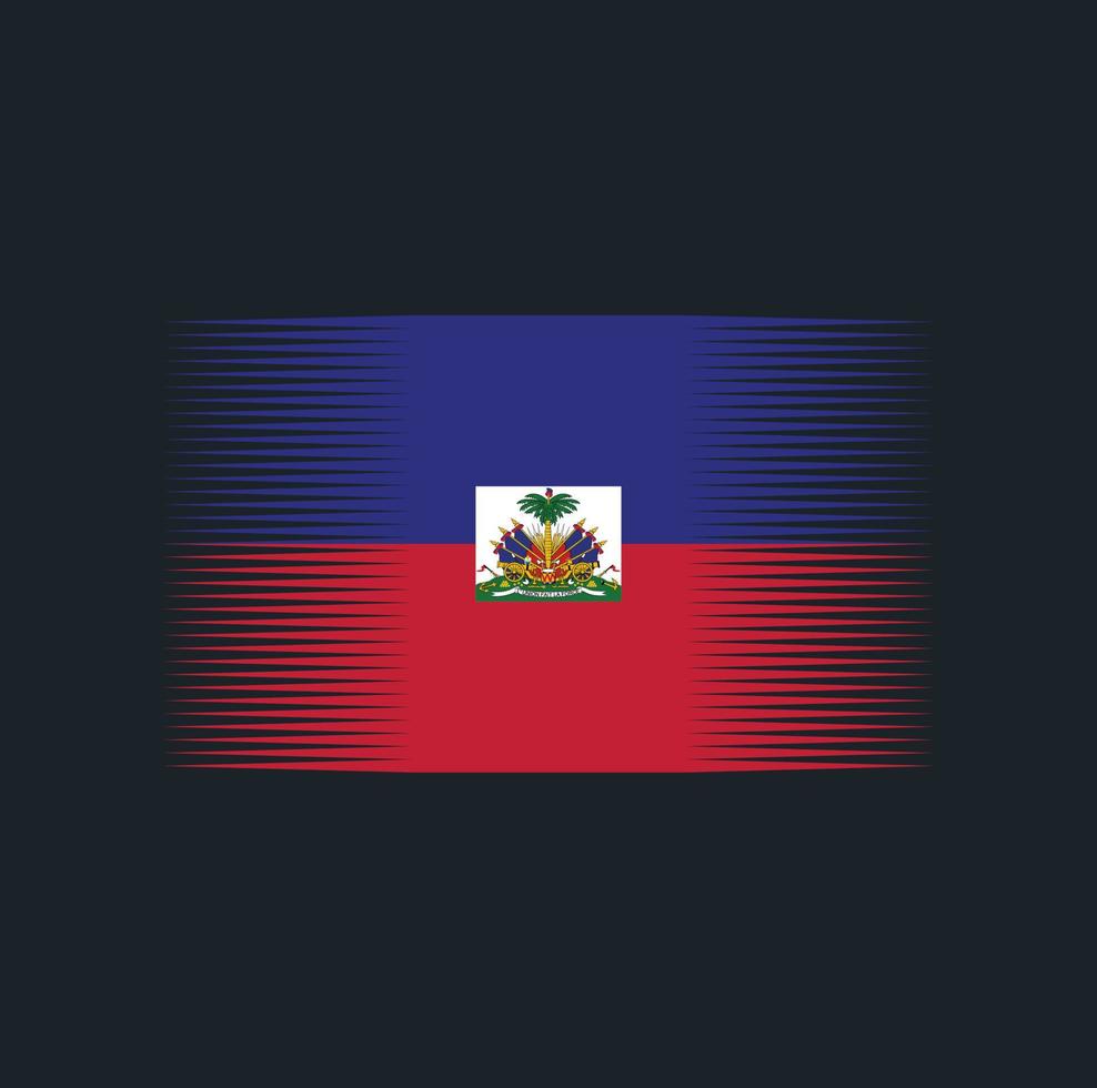 cepillo de bandera de haití. bandera nacional vector