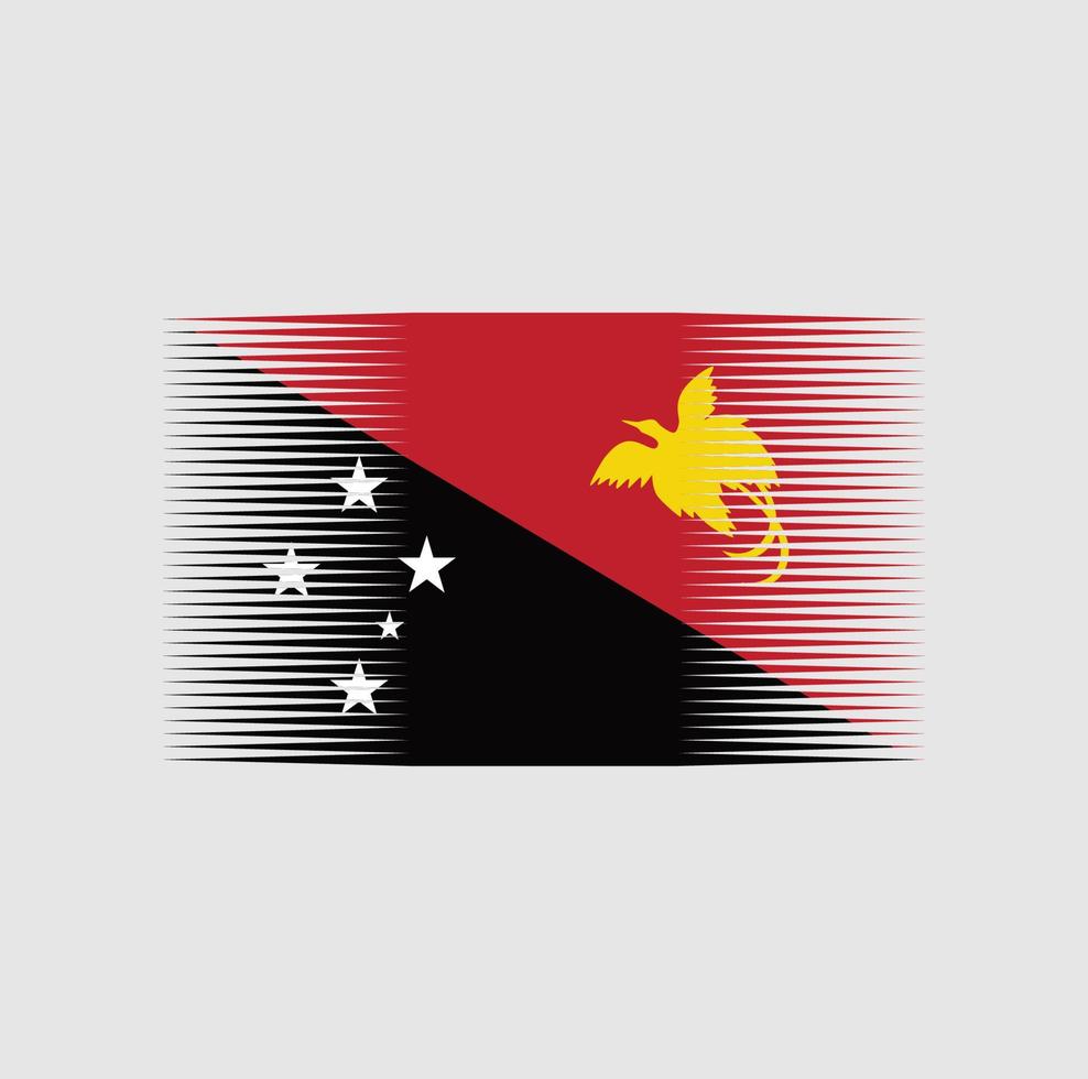 Papua New Guinea Flag Brush. National Flag vector