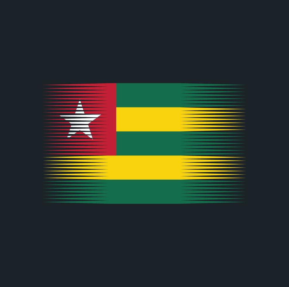 Togo Flag Brush. National Flag vector