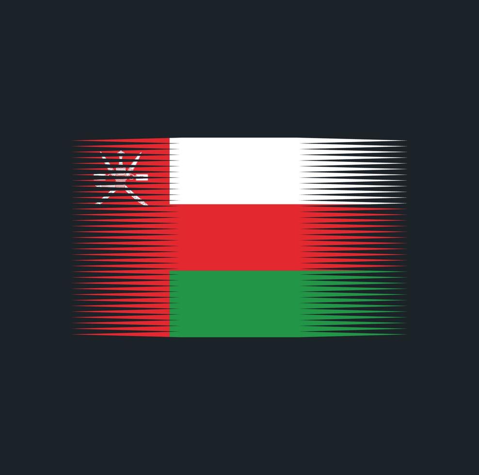 Oman Flag Brush. National Flag vector