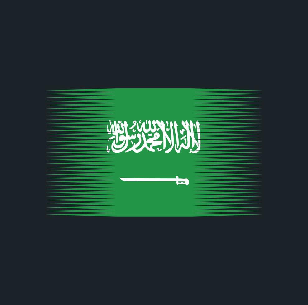 Saudi Arabia Flag Brush. National Flag vector