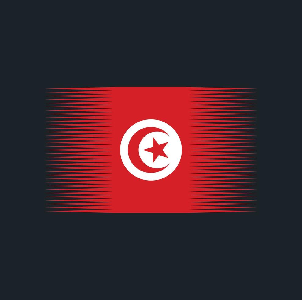 Tunisia Flag Brush. National Flag vector