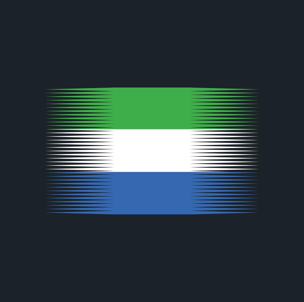 Sierra Leone Flag Brush. National Flag vector