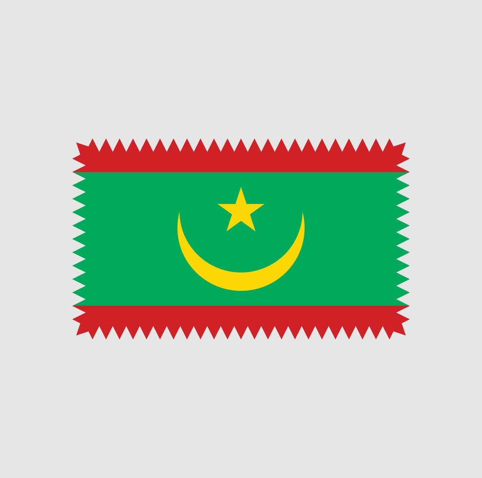 diseño vectorial de la bandera de mauritania. bandera nacional vector