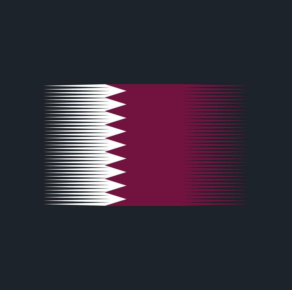 cepillo de la bandera de qatar. bandera nacional vector