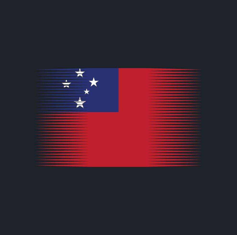 Samoa Flag Brush. National Flag vector