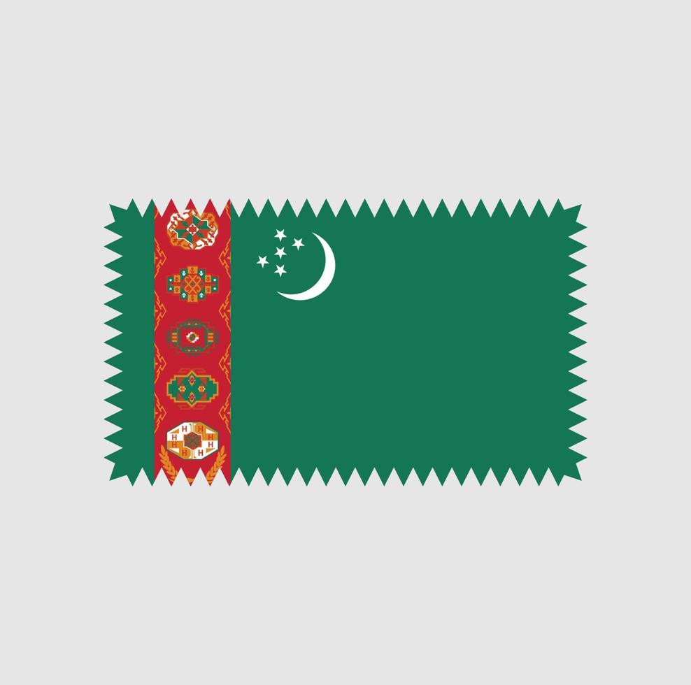 diseño vectorial de la bandera de turkmenistán. bandera nacional vector