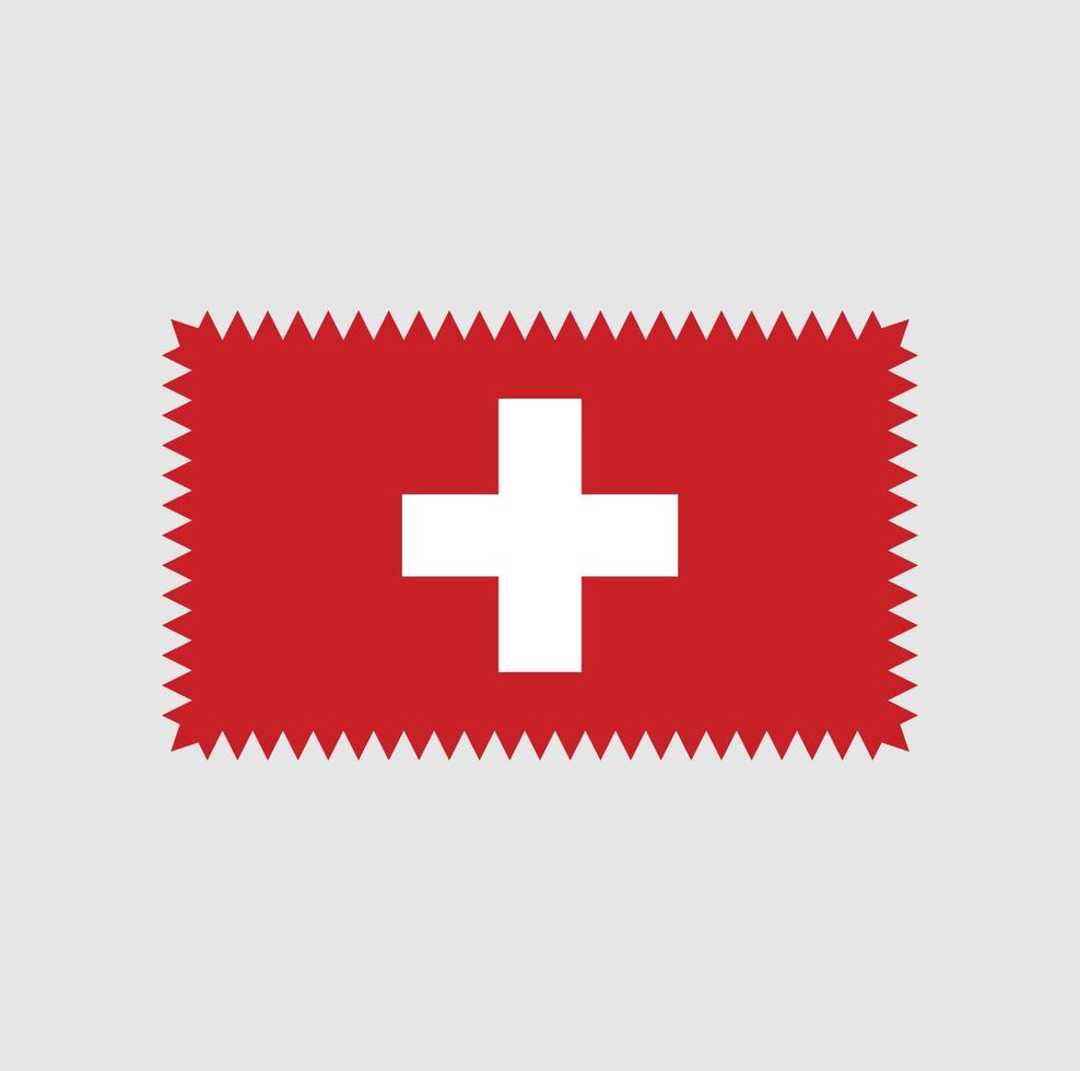 diseño vectorial de la bandera suiza. bandera nacional vector
