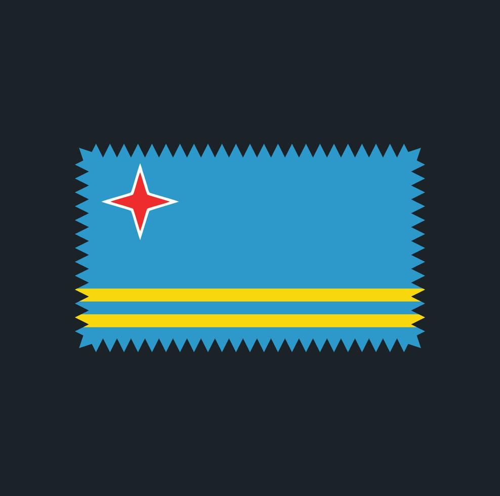 diseño vectorial de la bandera de aruba. bandera nacional vector