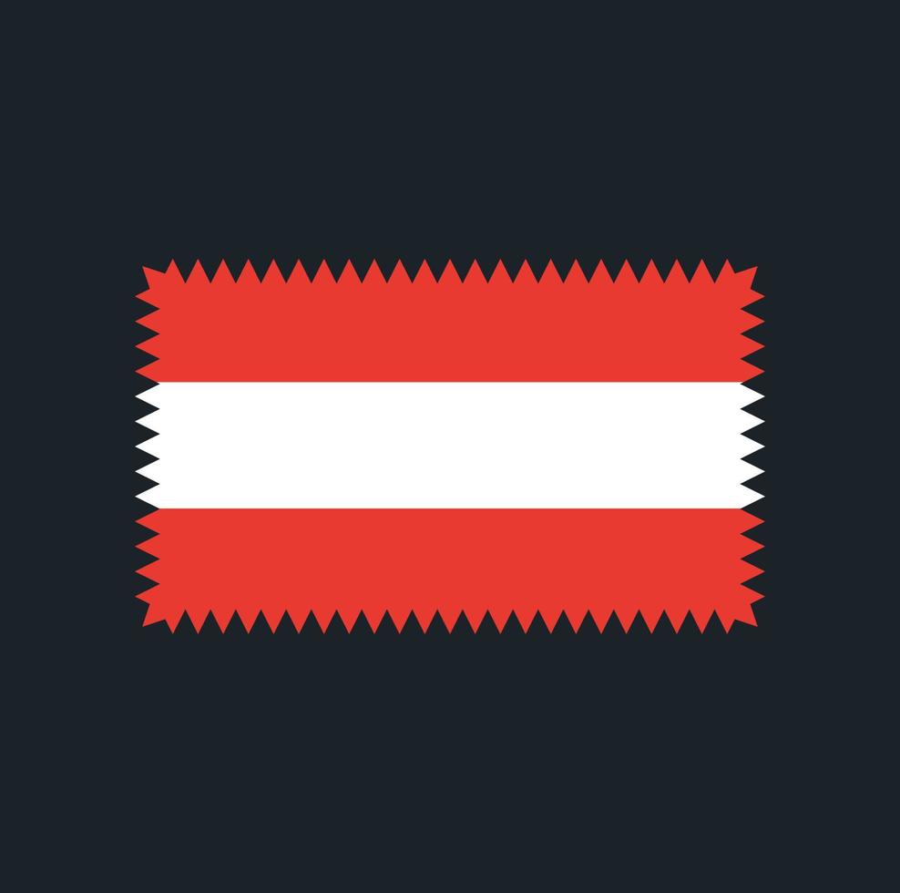diseño vectorial de la bandera de austria. bandera nacional vector