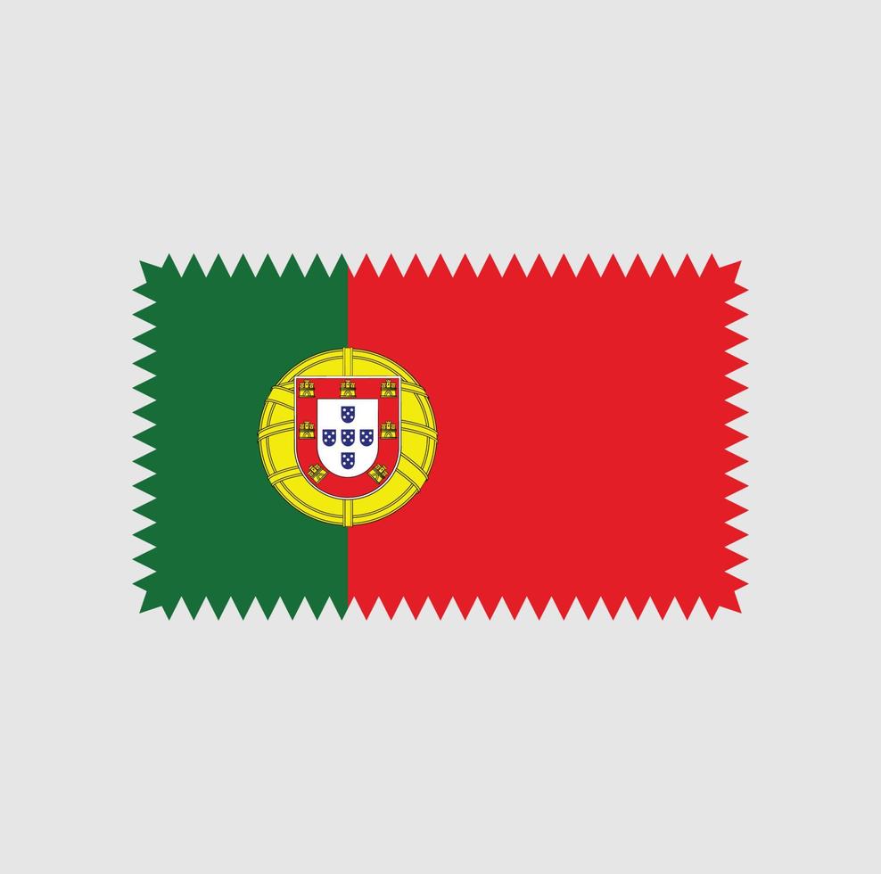 diseño vectorial de la bandera portuguesa. bandera nacional vector