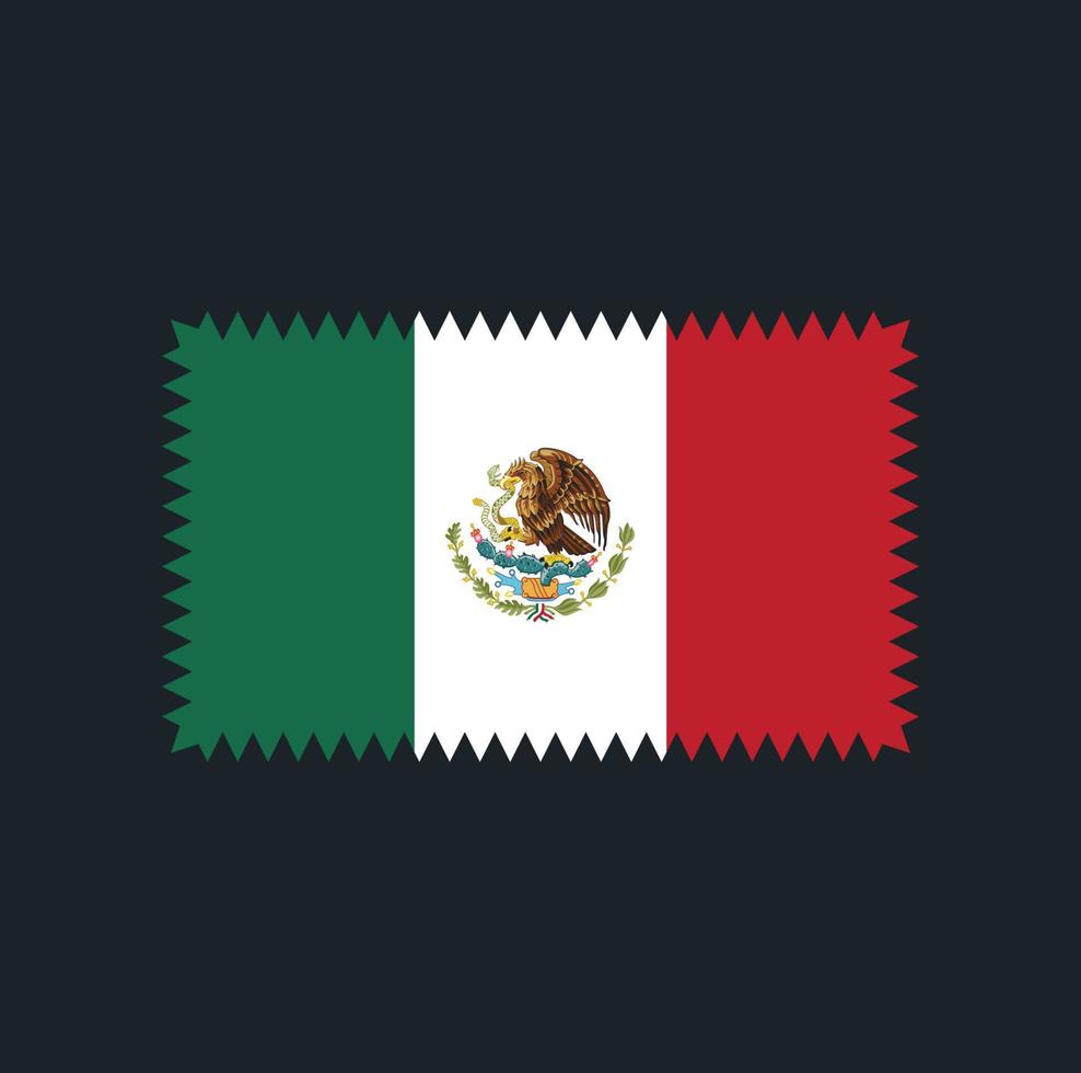 diseño vectorial de la bandera de México. bandera nacional vector