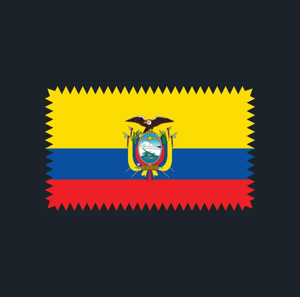 diseño vectorial de la bandera de ecuador. bandera nacional vector
