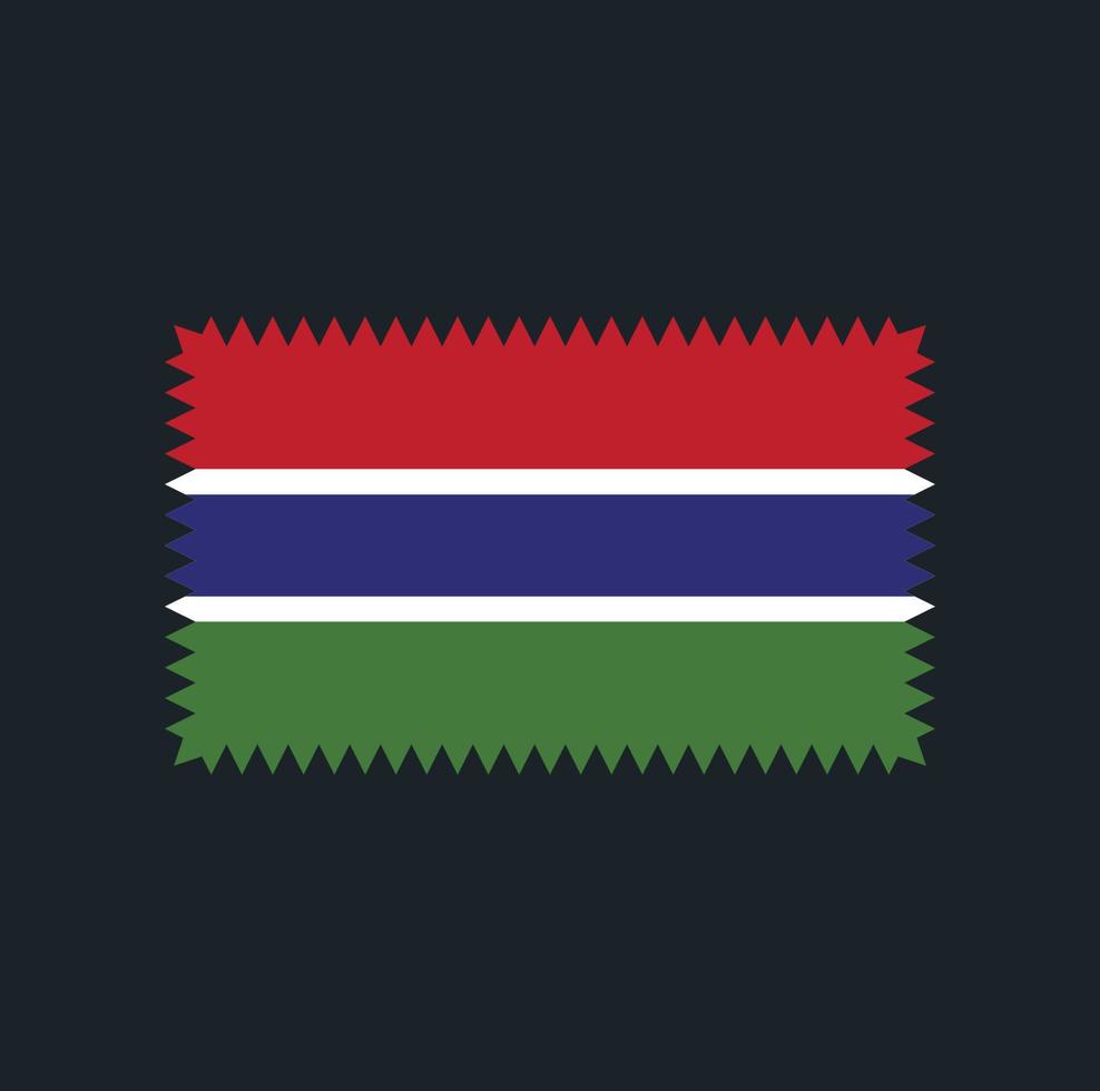 diseño vectorial de la bandera de gambia. bandera nacional vector