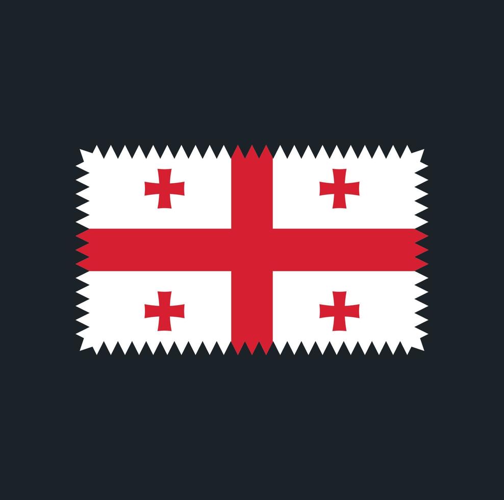 diseño vectorial de la bandera de georgia. bandera nacional vector