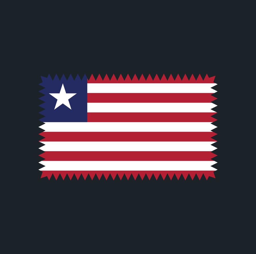 diseño vectorial de la bandera de liberia. bandera nacional vector